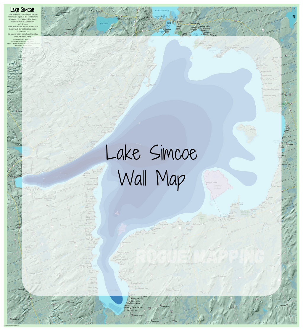 Lake Simcoe Wall Map